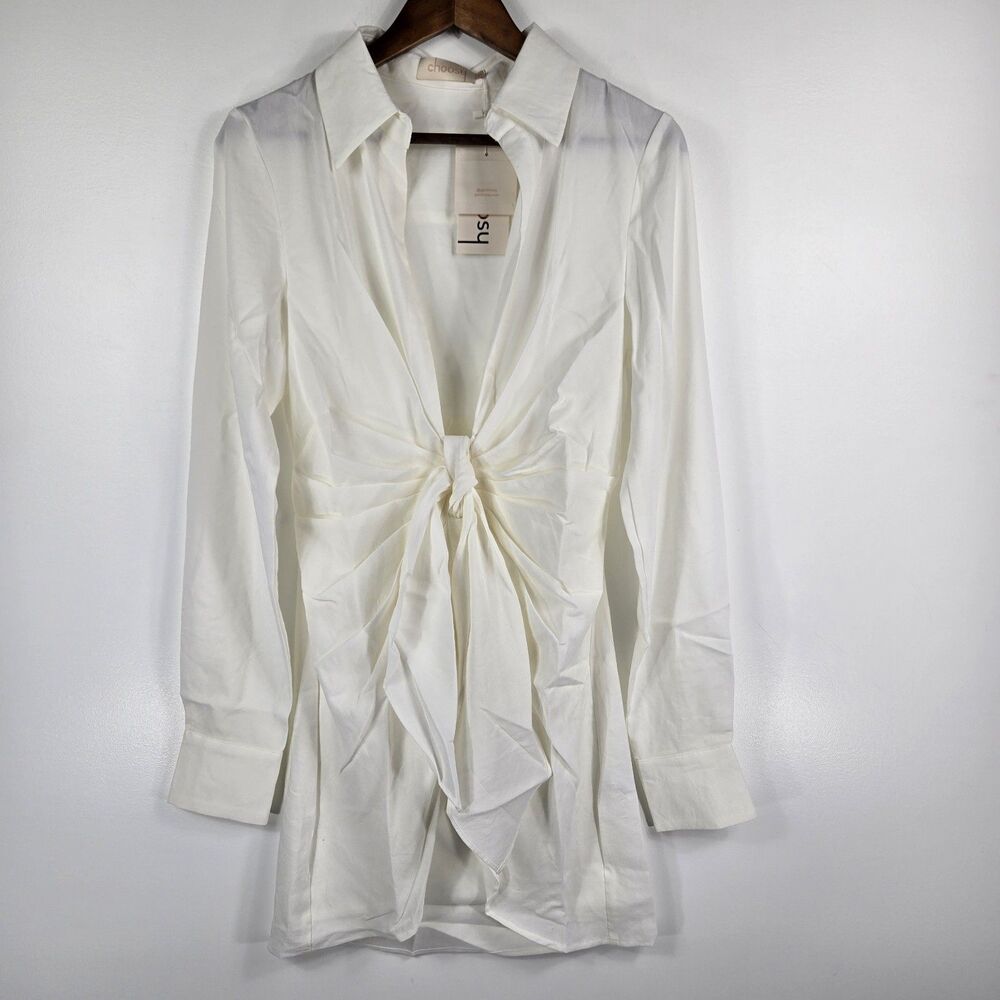 Choosy Women's Size 2 St. Crosby Oxford Plunging Mini Dress NWT